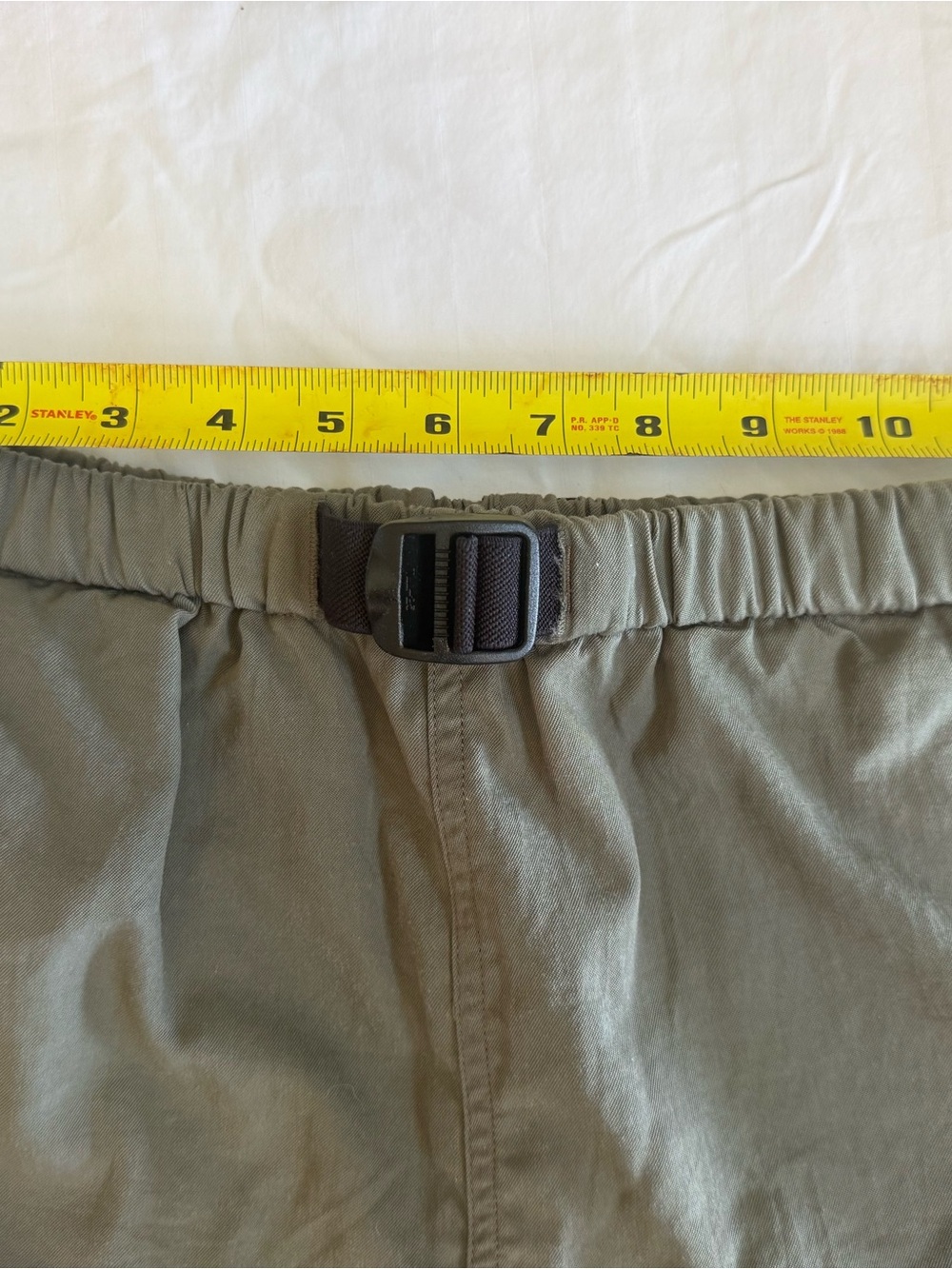 The North Face Vintage Belted Nylon Cargo Shorts Green Women’s Size S Granola - Picture 7 of 7
